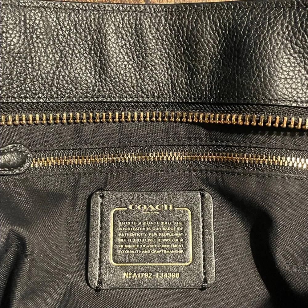 Coach Tatum Whiplash Black Tote Shoulder Bag ! - Picture 4 of 14